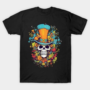 Skull-ting the town with some colorful graffiti T-Shirt